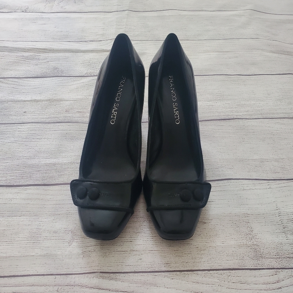 Franco Sarto Black Pointed Toe Dress Heels